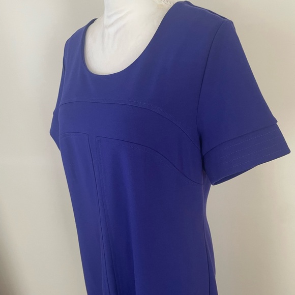 Adrienne Vittadini Rich Blue /purple Midi Dress - Picture 7 of 10